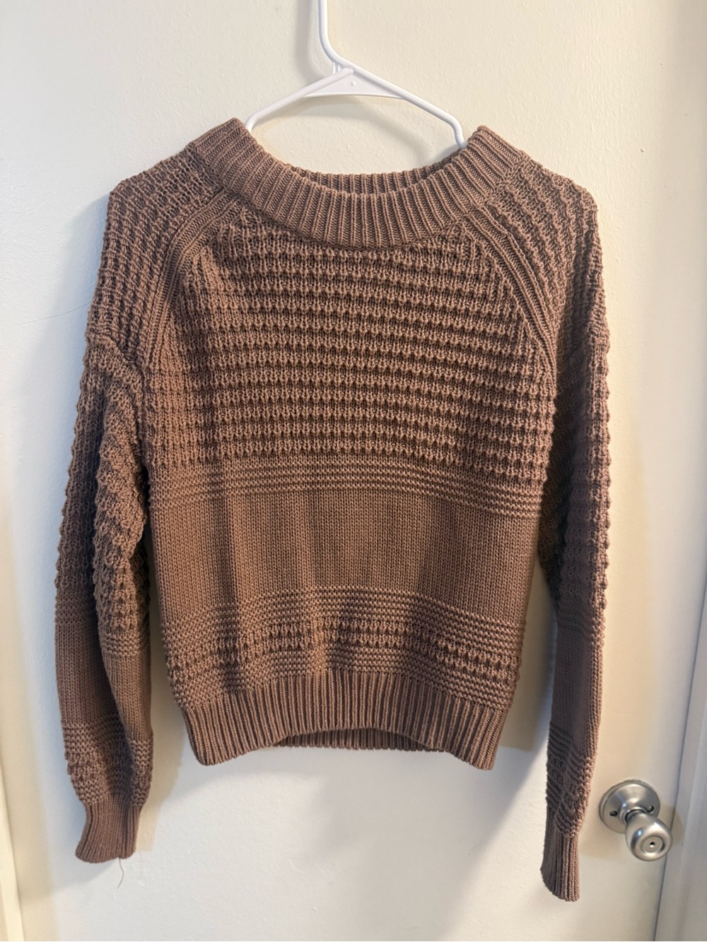 Universal Thread Cozy Chunky Knit Cardigan in Camel Brown